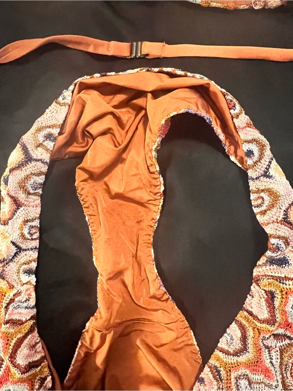 Missoni Orange Multi Wave Print Triangle Bikini - Picture 10 of 10